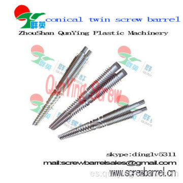 38 Crmoal nitruración cónico doble tornillo y Twin barriles tornillos cónicos y cilindro para Pp Pvc Abs extrusora tornillo barril